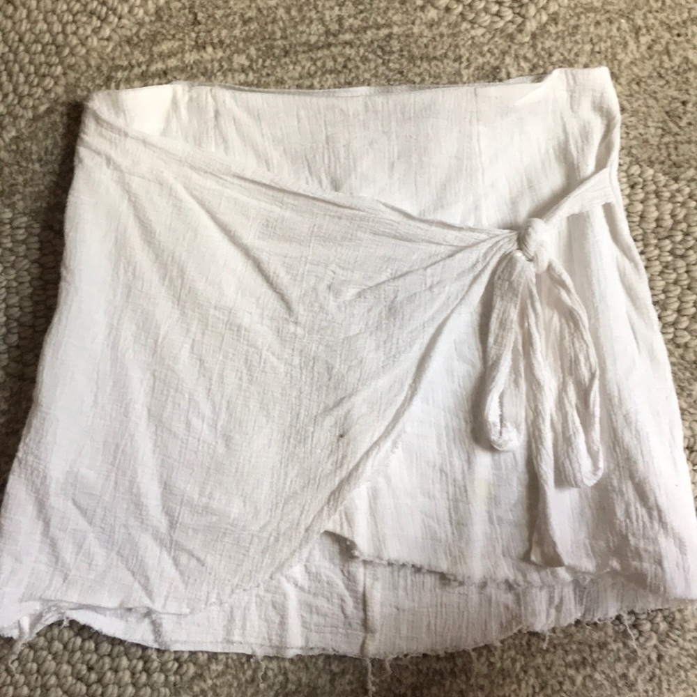 white wrap skirt